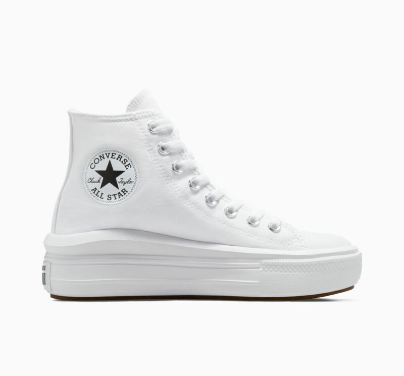look converse haute blanche